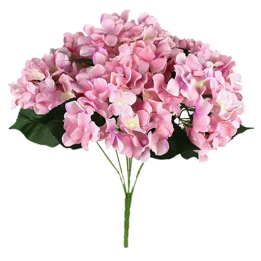 Hot Selling 50cm Hydrangea 7 Heads Bunch Faux hydrangea For Home Decoration Wedding Hydrangea Artificial Flowers