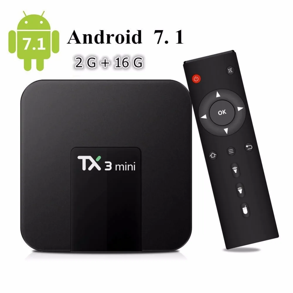 
2018 New hot selling TX3 mini Amlogic S905W Quad Core Android 7.1 tv box 2GB 16GB Media Player Box TX3mini 