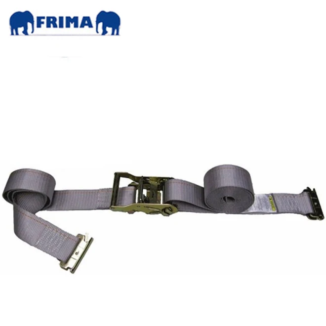 50mm 2 Inch 20Ft Gray E-Track Polyester Webbing Cargo Lashing Ratchet Buckle Strap