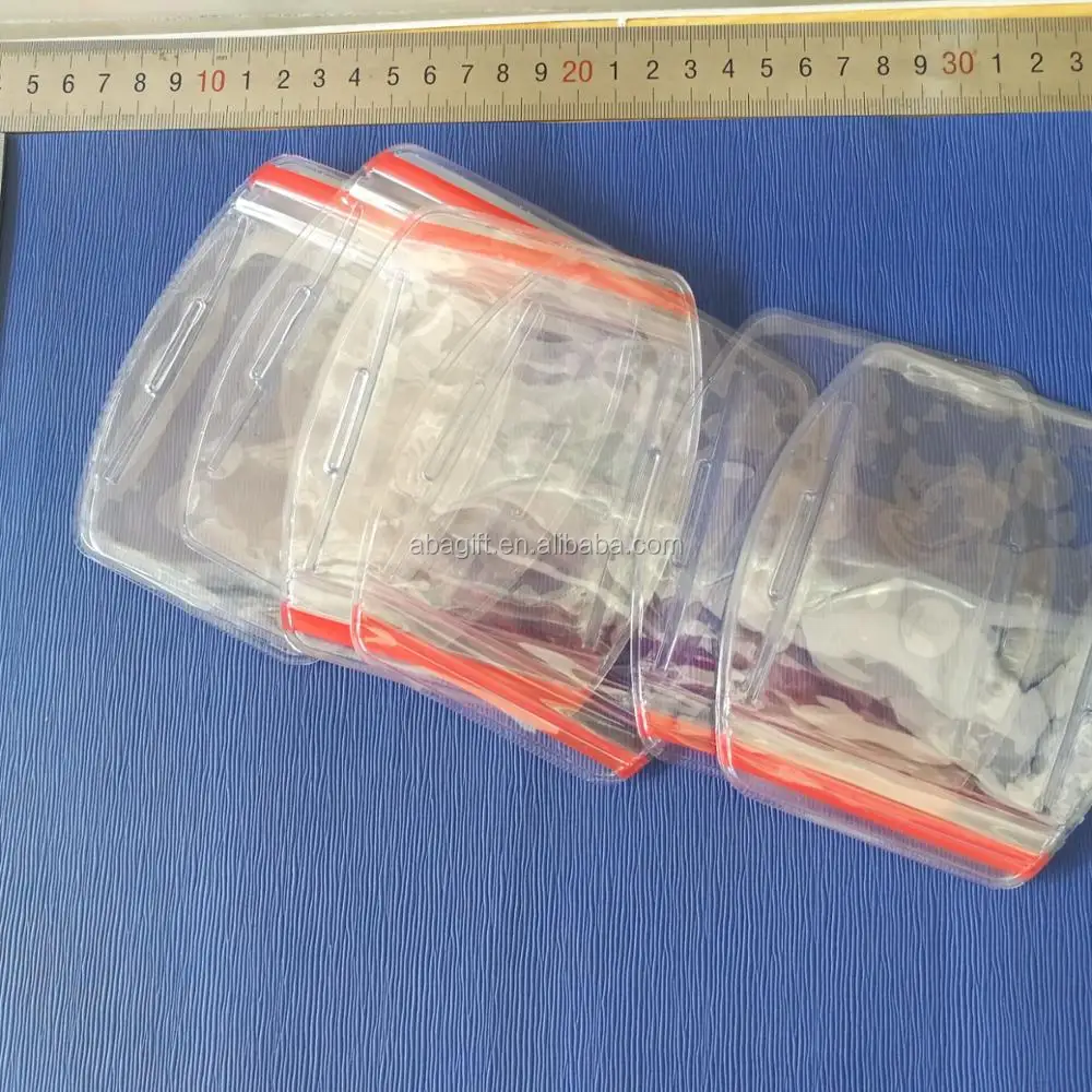 Clear Vinyl Ski Pass Vertical ArmBand Badge Holder