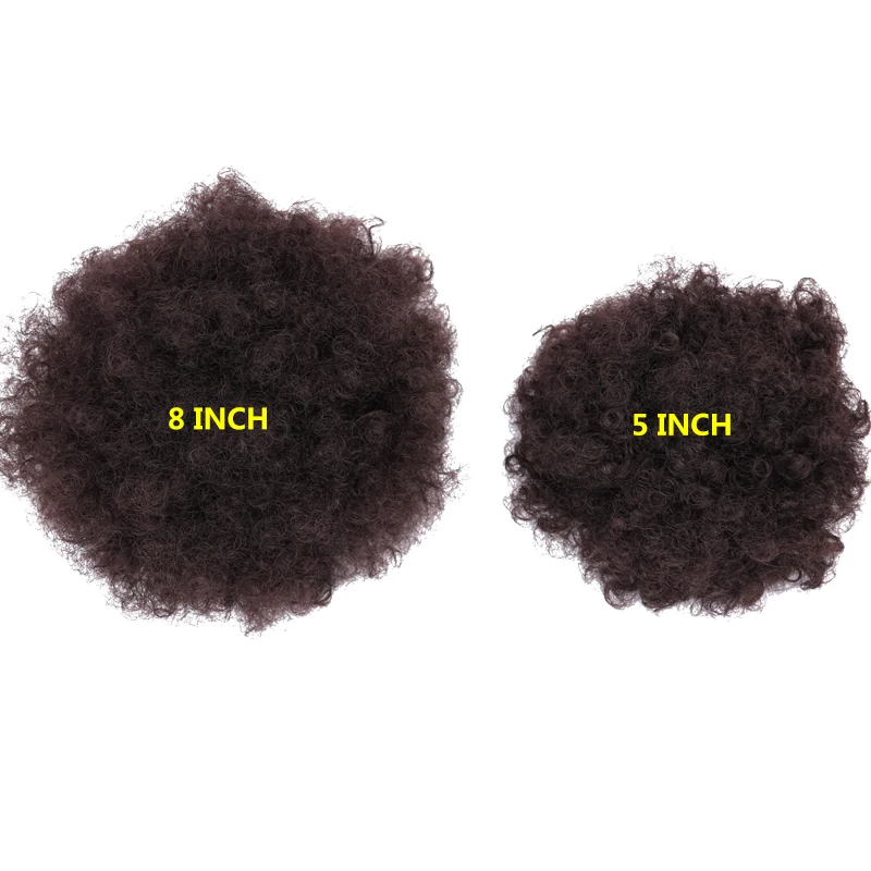 2022 Hot Sell Afro Ponytail Hair Bun Ponytail Puff Afro Kinky Curly Ponytail Synthetic Hair 5-10 Inch 45G /PIECE