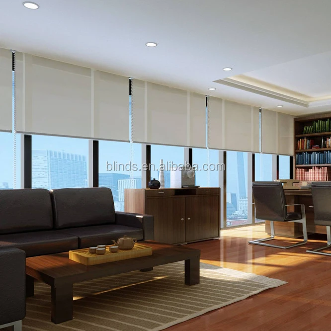 Fireproof Cord Operation Roller Blinds Shade Shutter For Office/ Bed Room