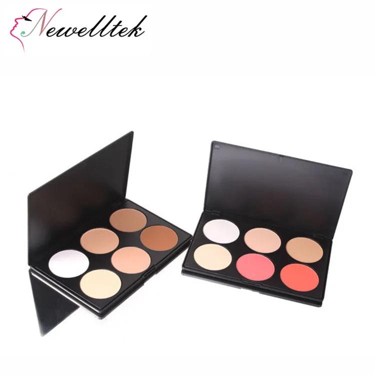 6 Цвет контура порошок довольно Matte бронзатор и Маркер палитры на лице