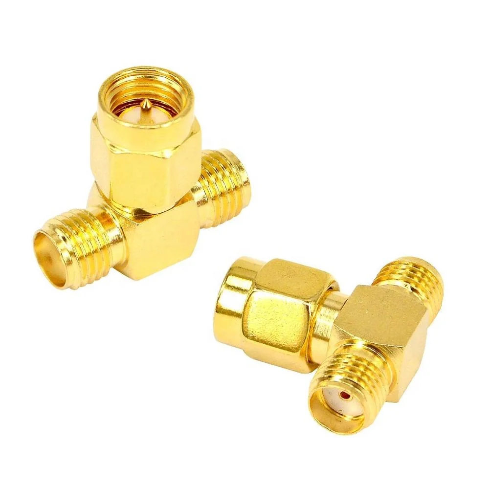 Wholesale RF Coax Adapter SMA Male to Dual SMA Female Connector Splitter Antenna Converter
