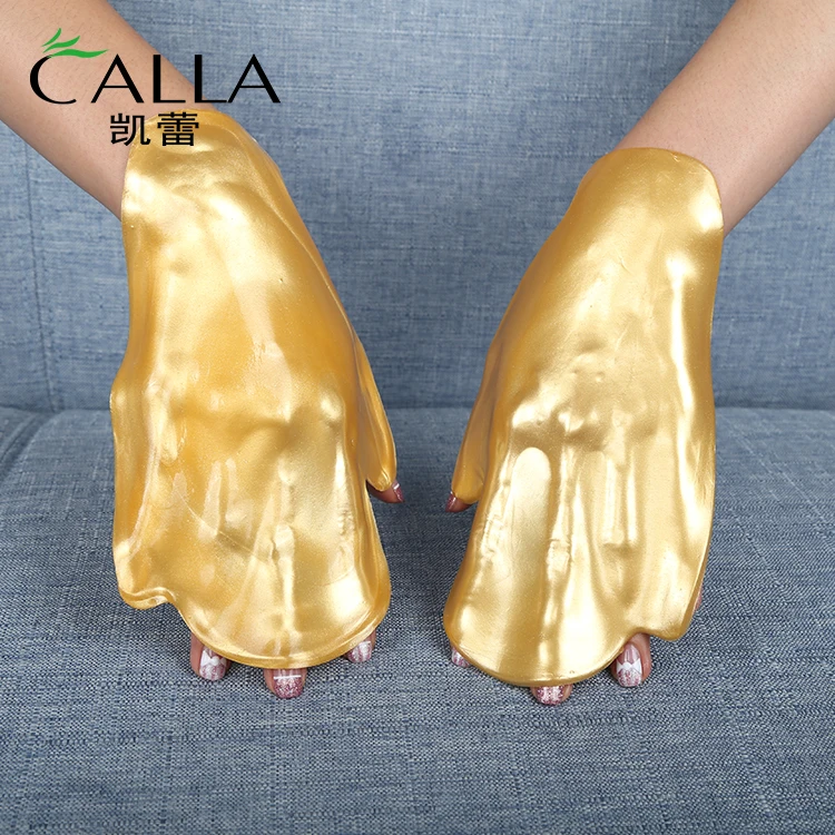 2022 OEM Nourishing whitening jelly hydrating anti-wrinkle 24k gold crystal collagen hand mask