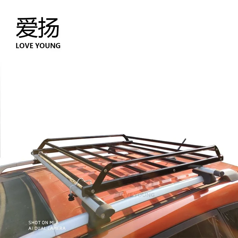 Steel Simple type black roof cargo carrier car cargo rack top roof rack