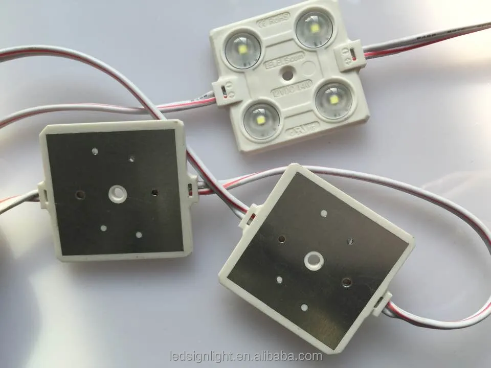 
Injection Waterproof 12V SMD 2835 Square Cool White LED Modules for Signage Everlight With Super Flux 4 LEDs CE ROHS 