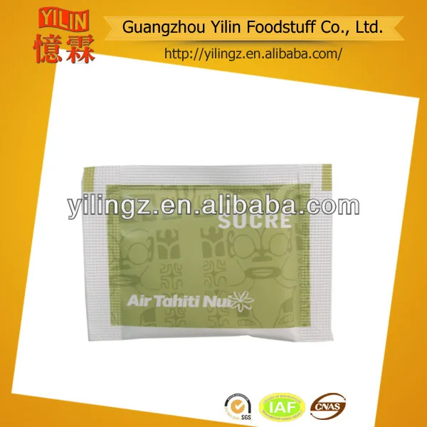 цена конкурентоспособная 5g приправы оптовая рафинированного белого сахара тростника пакетик для растворимый чай с насср и исо