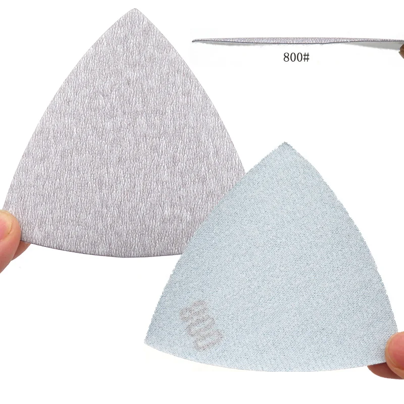 90*90*90mm Grit 60-800 Dry Triangle Sandpaper/Hook and Loop Disc/Abrasive Tools Sanding Disc for Random Orbital Sander