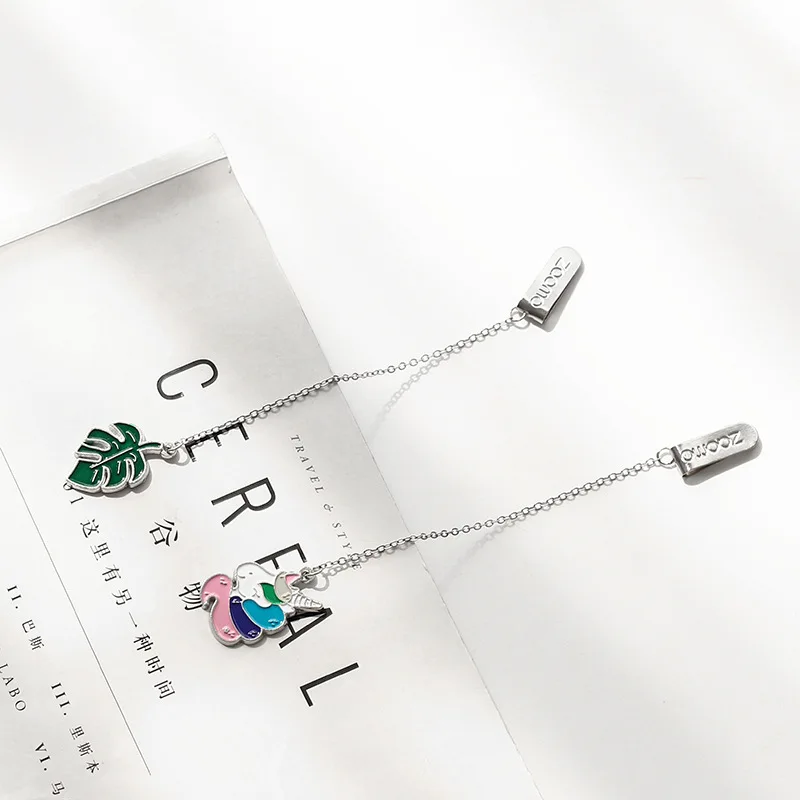 
Cartoon simple hang bookmark creative art metal book clip 