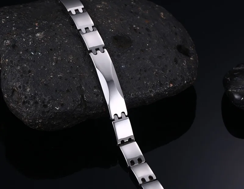 
IP silver plating high polished magnetic tungsten health bracelet for women 