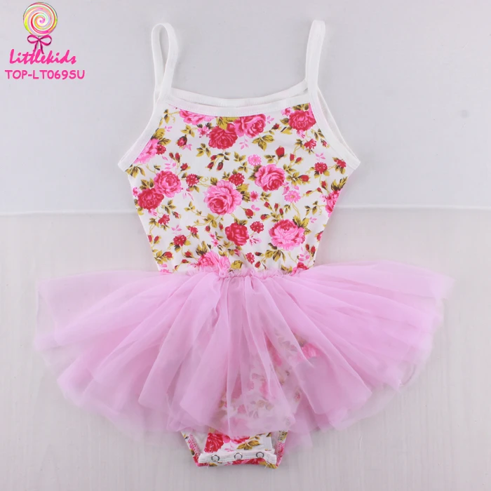 Girls Spandex / Cotton Camisole Chiffon Skirt Leotard Kids Ballet Dress Princess Baby Tutu Leotard