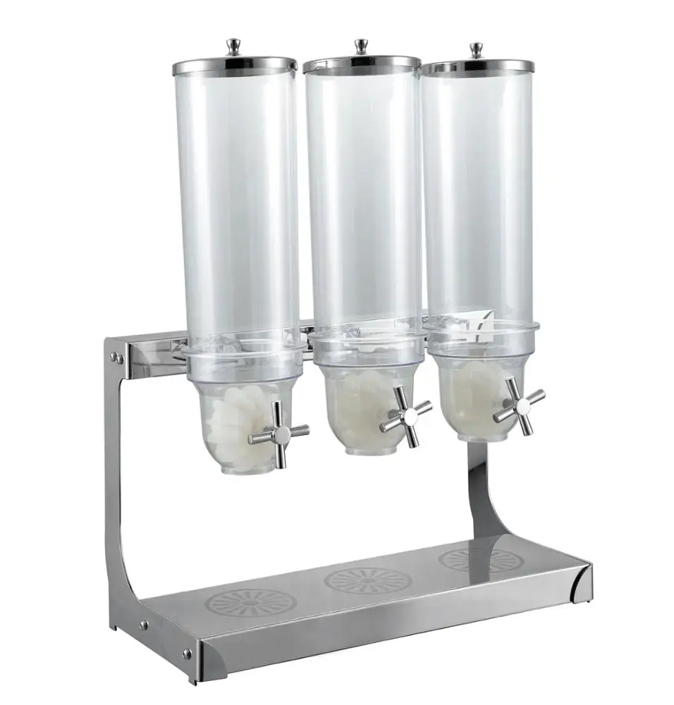 YD Hardware 4*3.5L Industrial Glass Cereal Dispenser
