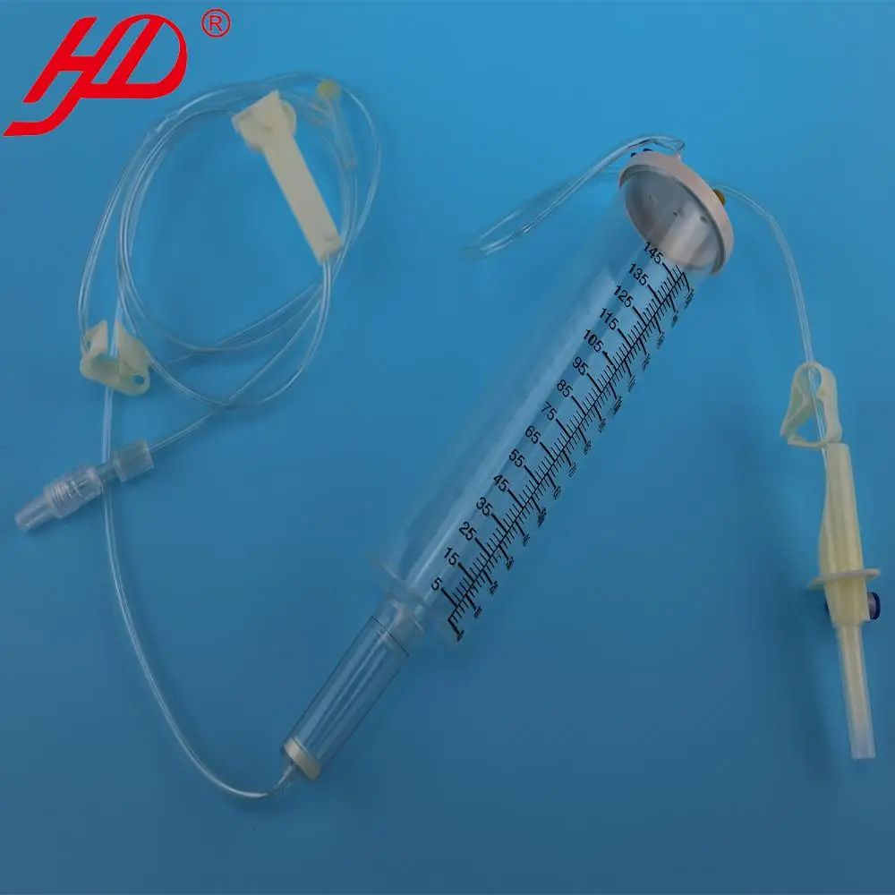 Sterile burette type infusion set for single use