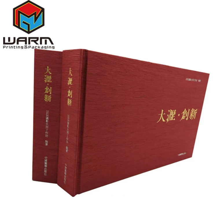 Textured Cloth fabric linen Hardcover coffee table photo Book Printing with Embossed