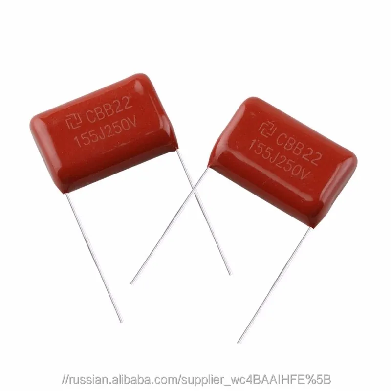 CBB22 Металлизированная Полипропиленовая 155J 250 В P15mm пленочные конденсаторы