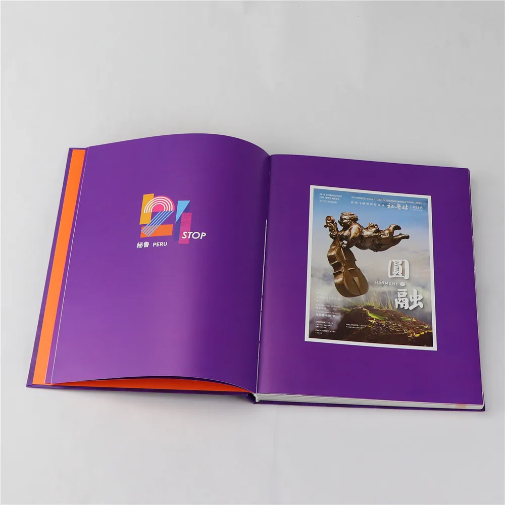 2019 OEM factory price hardcover sewn socks full open body outdoor binding story custom journal coloring book printing art paper