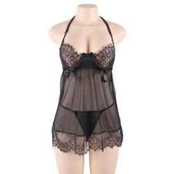 Wholesale Alluring Red Lace Valentine Lingerie-Sexy Plus Size Lingerie 4xl 5xl 6xl 7xl Babydoll Dress Lingerie Femme 2021