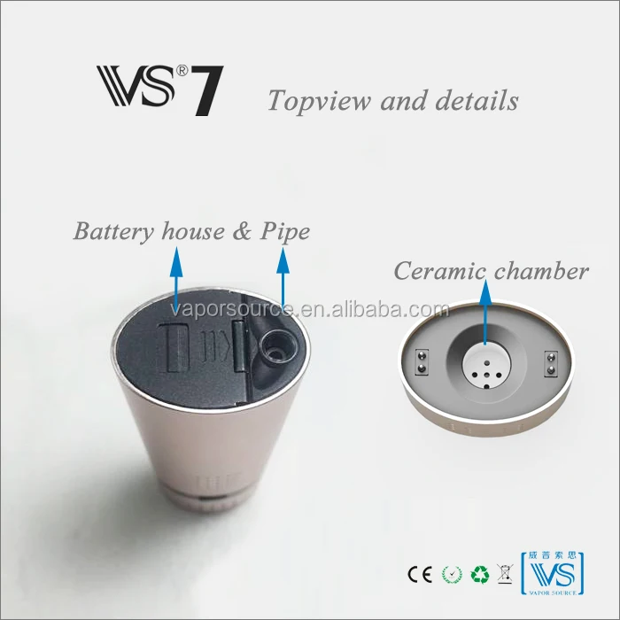 
chinese supplier dry herb vaporizer VS7 2600mah battery replaceable e cigarette OEM available 