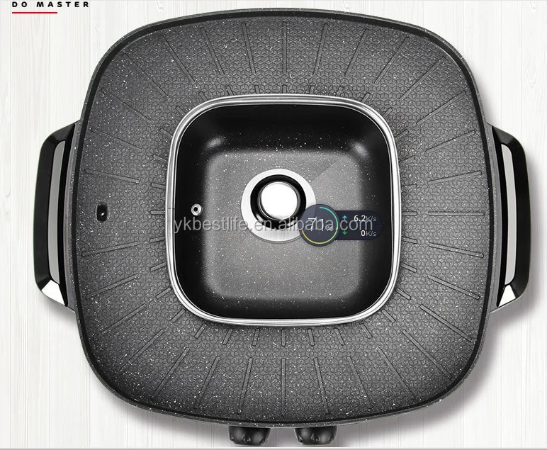 
Квадратная электрическая гриль с горячим горшком 