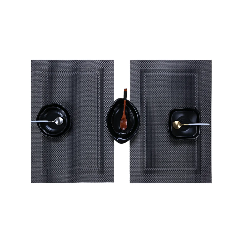 Outdoor Heat Resistant Dinner Woven Table Mat Placemat Dining Mats Kitchen Mats & Pads Plastic 70%PVC & 30%polyester CLASSIC 1mm