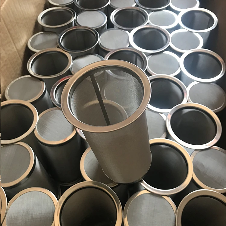 stainless steel wire mesh oil filter strainer rimmed dome screen oil filter cup