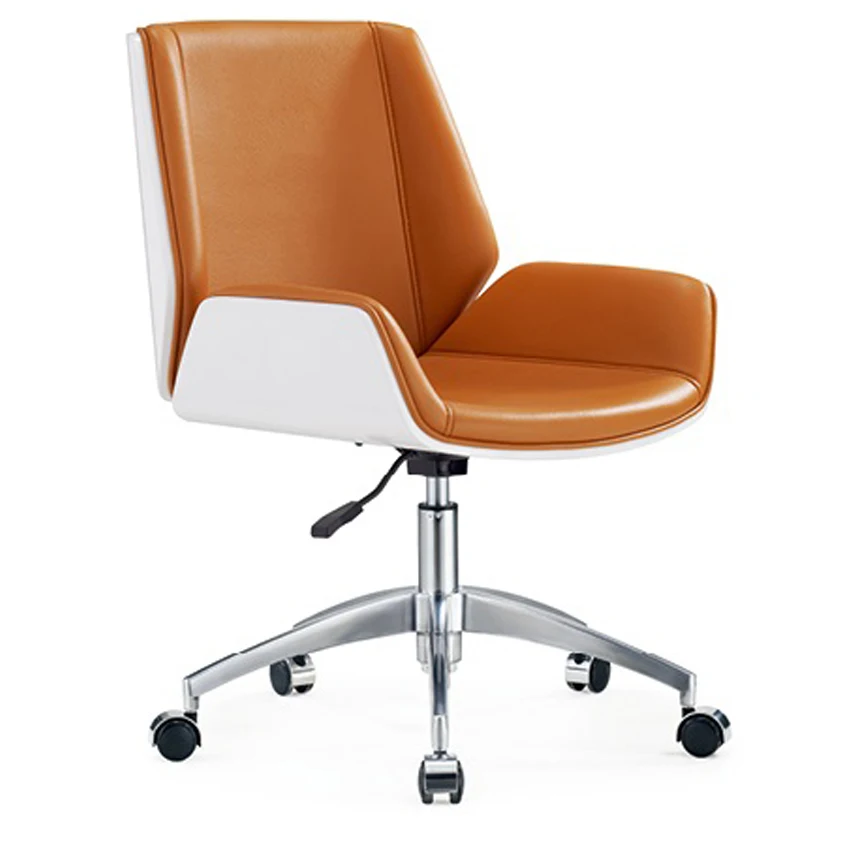 Modern office meeting room reception leather guest visitor chair with armrest