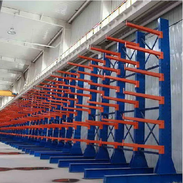 Сверхпрочная металлическая Регулируемая складская двухсторонняя консольная стойка