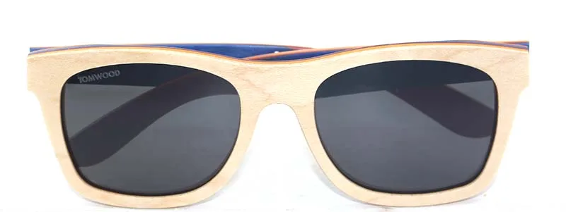 new products handcrafted fashionable design recycled skateboard wood bamboo sunglasses 2020