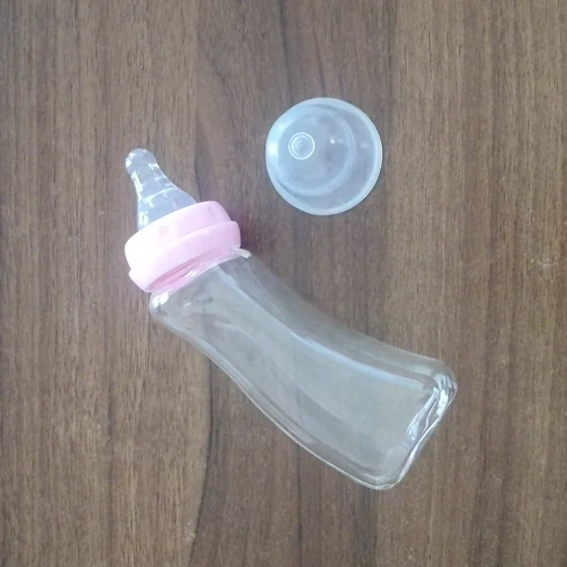 Custom Best Quality Class Square Glass Milk Bottle/Baby Milk Bottle/Glass Milk Bottle for 2022 Baby Feeding Marketing