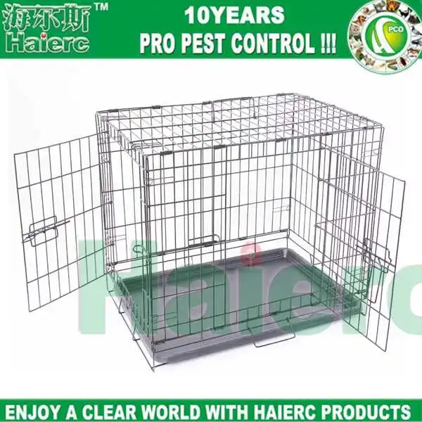 Haierc Pet folding Crates Puppy Dog Cat metal foldable cages 24 30 36 42 48 inch dog house