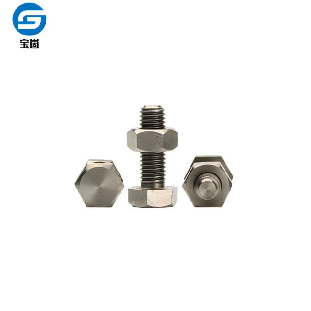 
Prime quality Inconel 601 UNS N06601 2.4851 nickel-based alloy hex bolts and nuts 