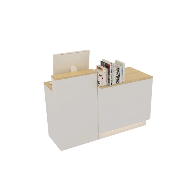 Clothing dress service checkout counter cash counter for clothing shops cheap wooden retail front desk counter for sale price