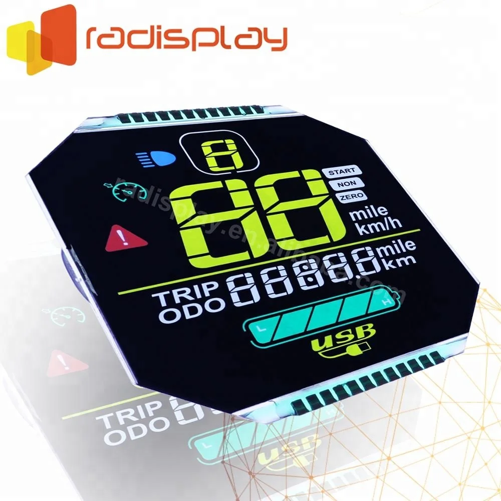 Custom Electric Vehicle Motorcycle Lcd Display For Speedometer