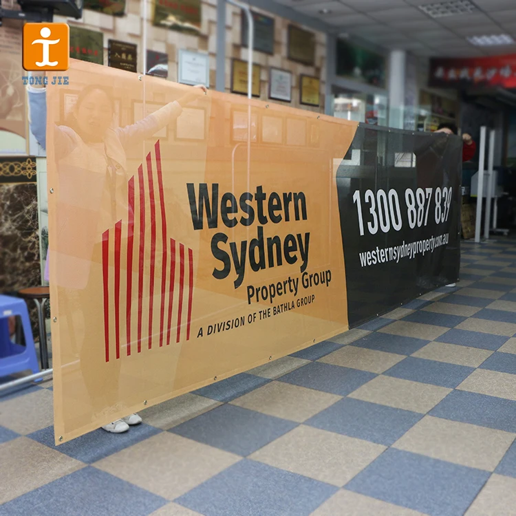 Event cheap Vinyl Mesh Fence,Weight fencing banner, vinyl coated polyester scrim mesh banner material with pvc
