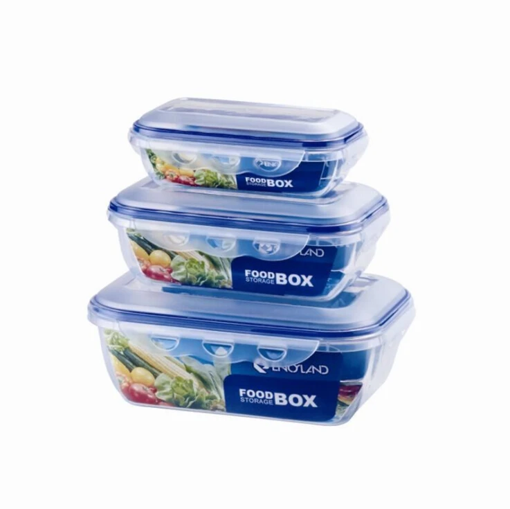 Plastic Food Storage Containers 3 Piece Set Kitchen Meal Prep Microwavable Freezer and Dishwasher Safe Food Storage Container
