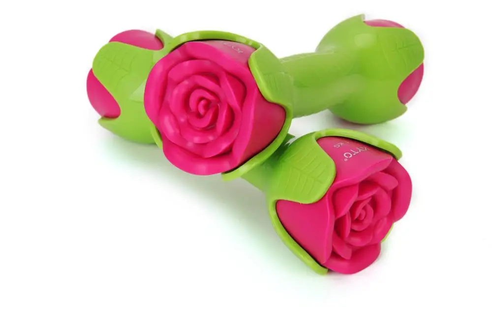 New lady yoga dumbbell with top classic peony design KYTO3008