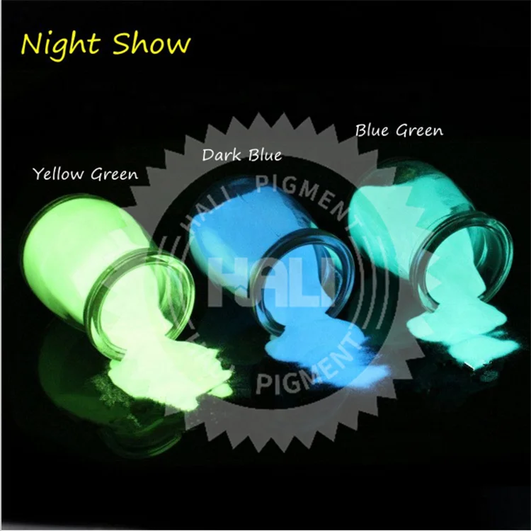 HLD-525 Glow in dark pigment Yellowish Green Glowing powder luminescent pigment luminous powder for painting