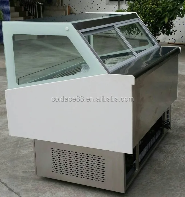 Electric Power Source Ice Cream Cake Display Freezer