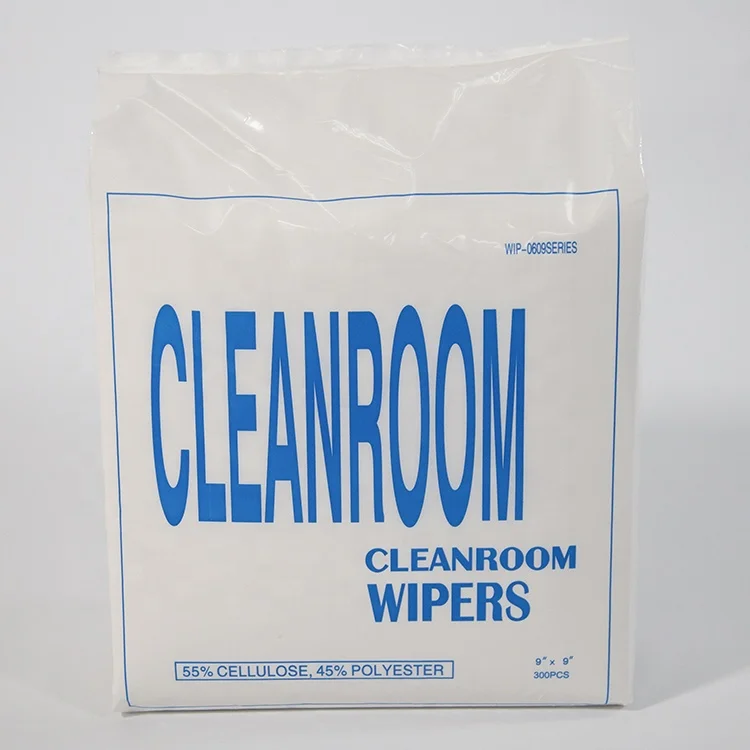 Disposable Industrial Cleaning 56gsm Nonwoven Cellulose Polyester 0609 Cleanroom Paper Wipes