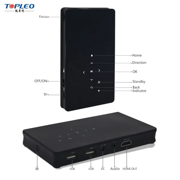 Excellent quality P8 mini projector pico projector mobile phone android mini projector for offices