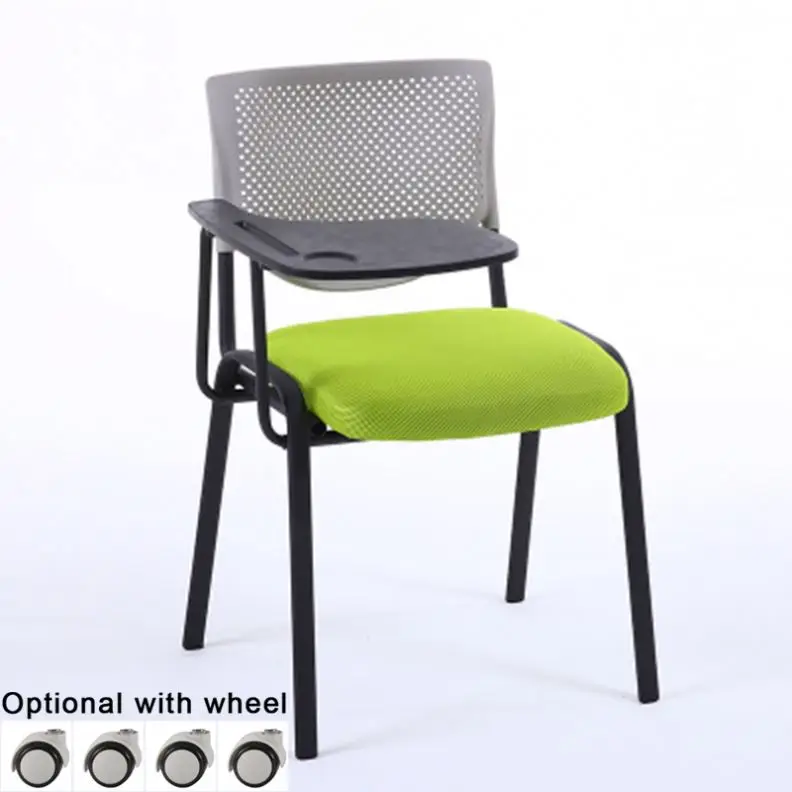 
School chair with writing board PP training plastic chair student chair with writing tablet 