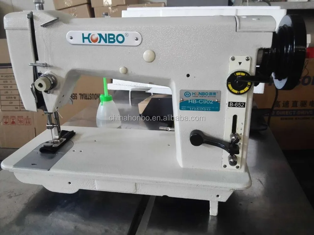 HB-652 industrial sale price 3 steps zigzag pattern shoe leather bag zig zag sewing machine