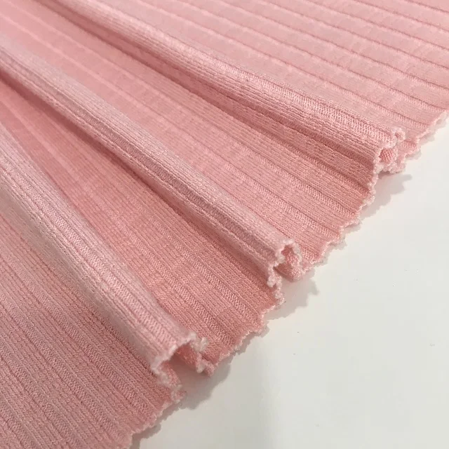 2019 Wholesale Colored Striped Ribbed Fabric Knitting Rib Cuff Fabric