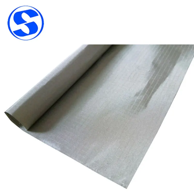 Security Information Fabric Coated Polyester Copper and Nickel Material Woven Pattern for Boys Girls Use in Industry Lining