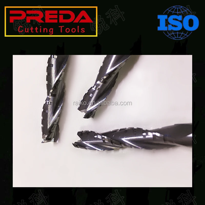 CNC Cutting Tool Tungsten carbide 3 Flutes Square Teeth Roughing End mill Milling Cutting tools ferramentas for hard woodworking