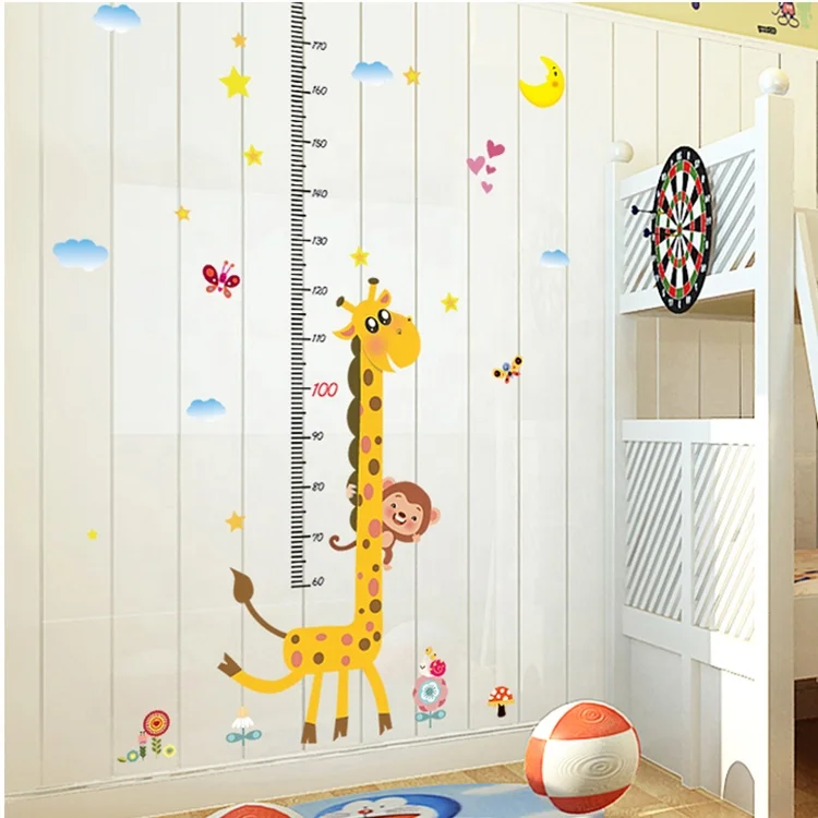 Cheap Wall Sticker Height Animal Wallpaper Sticker For Kids