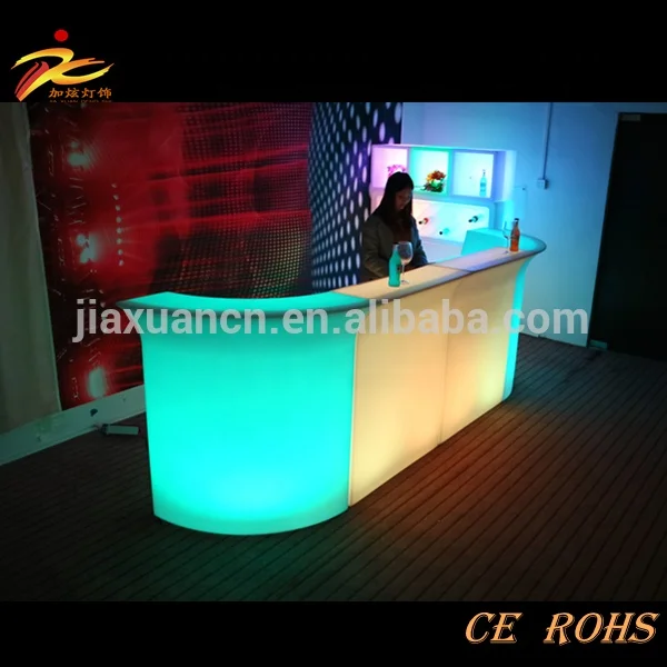 
Waterproof plastic color changing portable led bar furniture/corner led counter table from China 