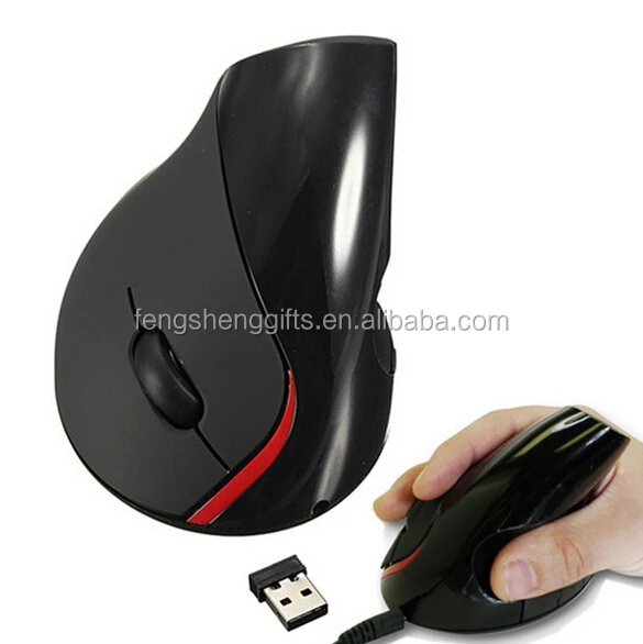 Healthy 5d rechargeable Li-ion battery wireless vertical optical mouse