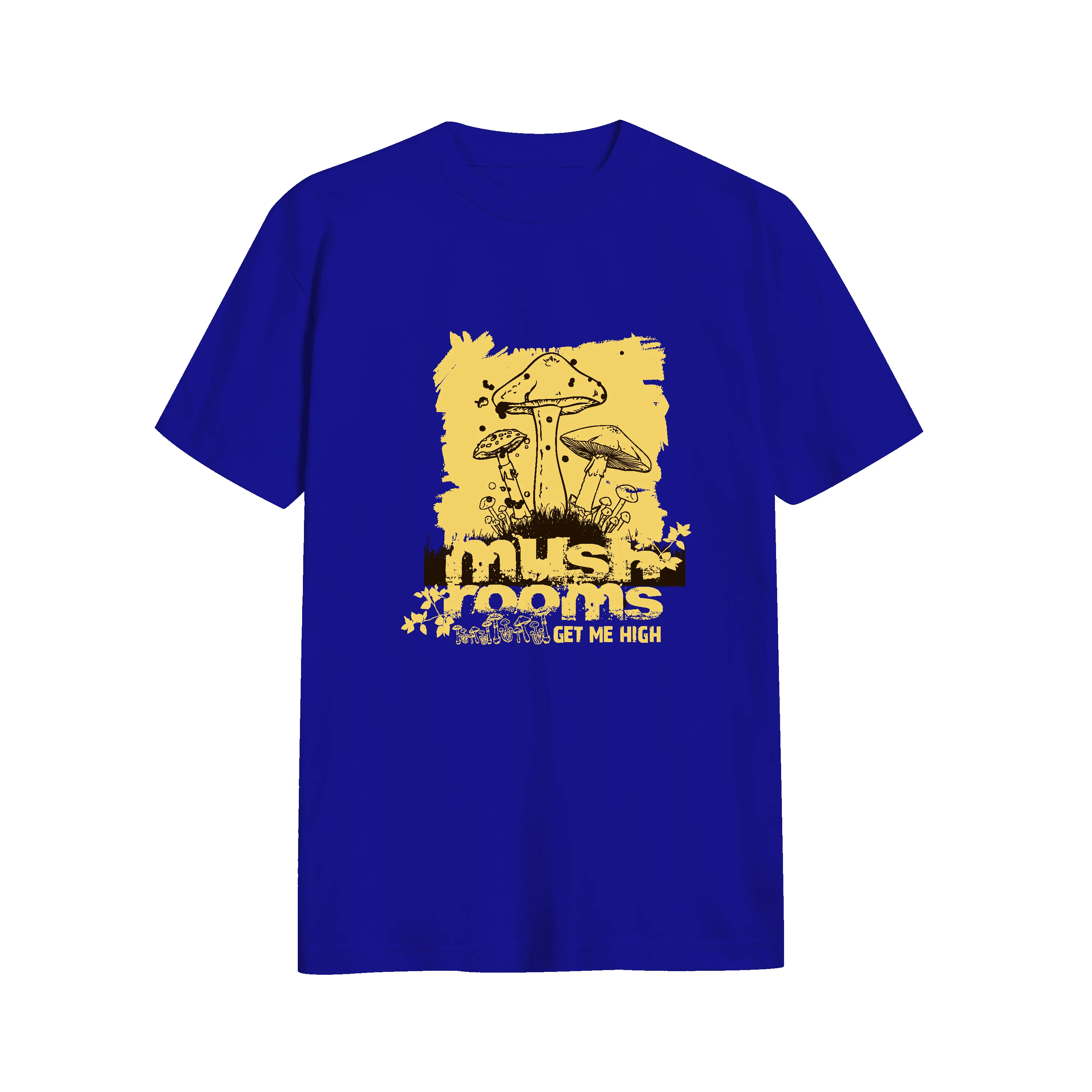 Creative Mushroom Kornit Digital Printed Cotton Round Neck T-shirt Custom Designs Allowed